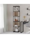 Libreria Vale Mini struttura in metallo nero e cubotti colore cashmere 36.2x39x179H – Geometria e stile industriale