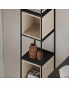 Libreria Vale Mini struttura in metallo nero e cubotti colore cashmere 36.2x39x179H – Geometria e stile industriale