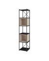 Libreria Vale Mini struttura in metallo nero e cubotti colore cashmere 36.2x39x179H – Geometria e stile industriale