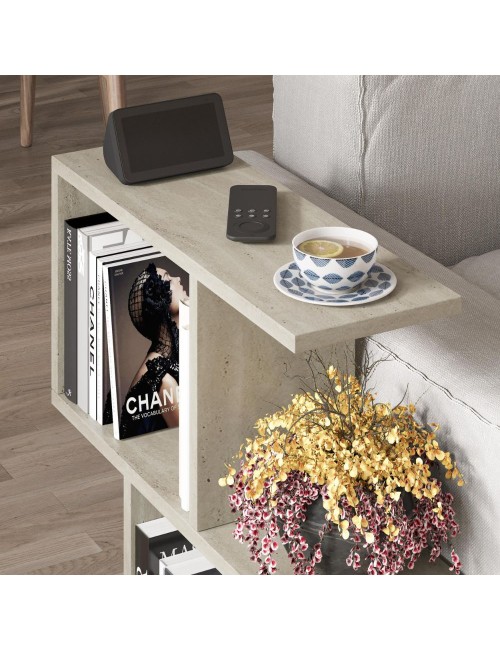 Tavolino da salotto travertino beige Homemania 60x19,5x60H – Design moderno e versatilità