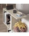 Tavolino da salotto travertino beige Homemania 60x19,5x60H – Design moderno e versatilità