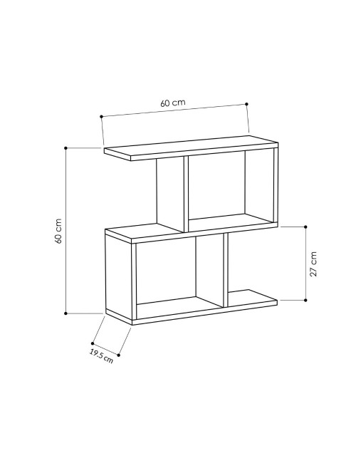 Tavolino da salotto cinnamon Homemania 60x19,5x60H – Design moderno e versatilità