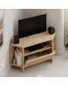 Porta TV angolare Viva colore Rovere 95.7x35.4x45.3H – Design Funzionale per spazi intelligenti