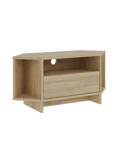 Porta TV angolare Viva colore Rovere 95.7x35.4x45.3H – Design Funzionale per spazi intelligenti