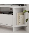 Porta TV angolare Viva colore bianco 95.7x35.4x45.3H – Design Funzionale per spazi intelligenti