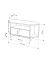 Porta TV angolare Viva colore bianco 95.7x35.4x45.3H – Design Funzionale per spazi intelligenti