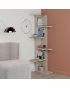 Libreria angolare Saso con 5 ripiani finitura cashmere 357x37x141H