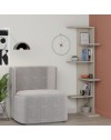 Libreria angolare Saso con 5 ripiani finitura cashmere 357x37x141H
