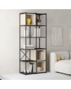Libreria Vale Midi struttura in metallo nero e cubotti colore cashmere 70.7x39x179H – Geometria e stile industriale
