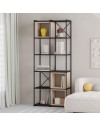 Libreria Vale Midi struttura in metallo nero e cubotti colore cashmere 70.7x39x179H – Geometria e stile industriale