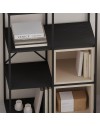 Libreria Vale Midi struttura in metallo nero e cubotti colore cashmere 70.7x39x179H – Geometria e stile industriale