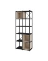 Libreria Vale Midi struttura in metallo nero e cubotti colore cashmere 70.7x39x179H – Geometria e stile industriale
