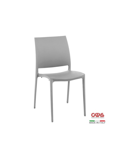 Set 4 Sedia polipropilene Curtis colore antracite