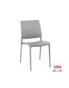 Set 4 Sedia polipropilene Curtis colore antracite