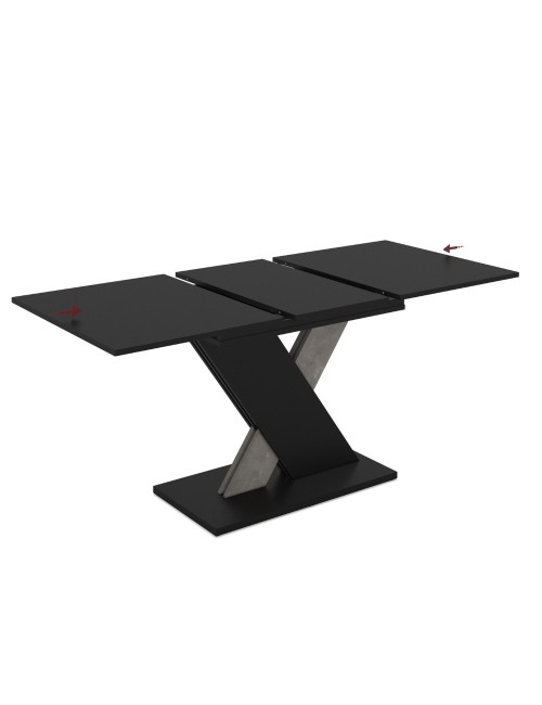 Tavolo Allungabile Nero con Dettaglio Cemento Axi 120x75x76H Prezzo
