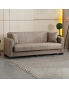 Divano letto Moon con contenitore colore Camel 213x81x83H
