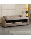 Divano letto Moon con contenitore colore Camel 213x81x83H