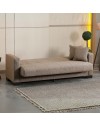 Divano letto Moon con contenitore colore Camel 213x81x83H