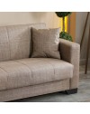 Divano letto Moon con contenitore colore Camel 213x81x83H