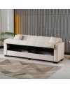 Divano letto Moon con contenitore colore Crema 213x81x83H