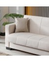 Divano letto Moon con contenitore colore Crema 213x81x83H