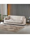 Divano letto Moon con contenitore colore Crema 213x81x83H