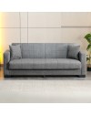 Divano letto Moon con contenitore colore grigio 213x81x83H