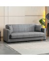 Divano letto Moon con contenitore colore grigio 213x81x83H