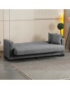 Divano letto Moon con contenitore colore grigio 213x81x83H