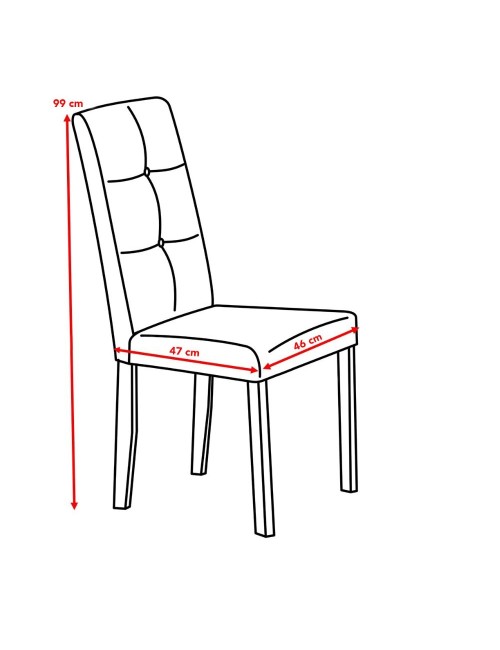 Sedia imbottita con struttura in legno e tessuto grigio Eric