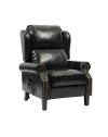Poltrona con massaggio e schienale riscaldabile Wing ecopelle nero