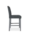Sgabello in legno con rivestimento tessuto grigio Alex