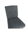 Sgabello in legno con rivestimento tessuto grigio Alex