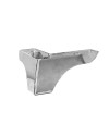 Piede triangolare in plastica cromata per divani 16,5x16,5x8H