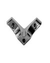 Piede triangolare in plastica cromata per divani 16,5x16,5x8H