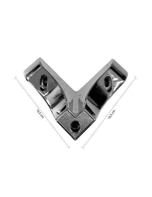 Piede triangolare in plastica cromata per divani 16,5x16,5x8H