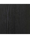 Tavolo allungabile Merkur con gambe in metallo sagomate e piano colore nero 190x103x76H
