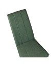 Set 2 Sedie imbottite con struttura in legno rovere e tessuto verde Tim