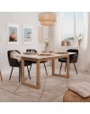 Tavolo allungabile New Denver50 160X90X75H colore bianco e rovere