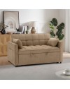 Divano 2 posti con letto estraibile cappuccino 135x93x78H Eiri