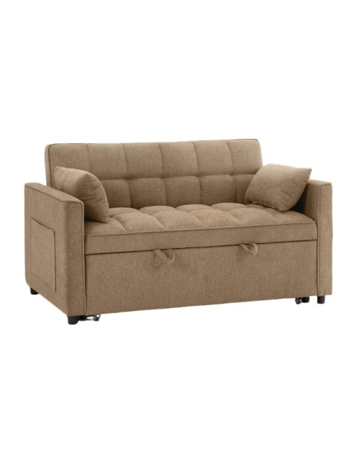 Divano 2 posti con letto estraibile cappuccino 135x93x78H Eiri