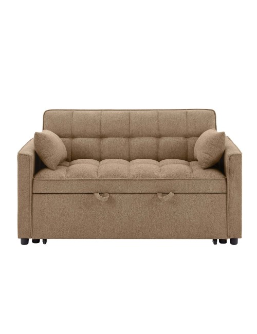 Divano 2 posti con letto estraibile cappuccino 135x93x78H Eiri