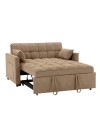 Divano 2 posti con letto estraibile cappuccino 135x93x78H Eiri