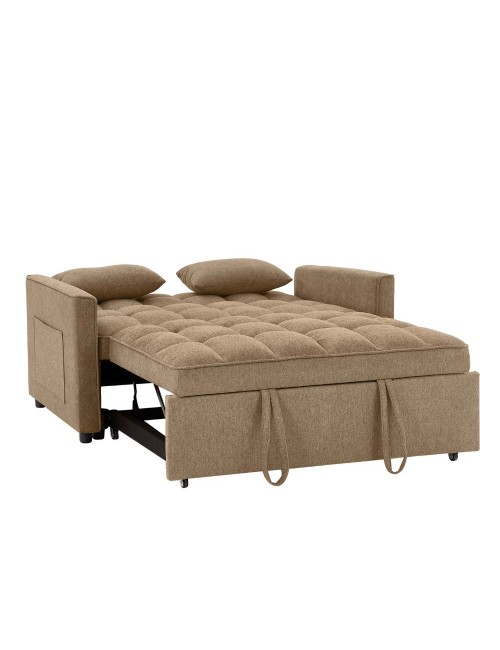 Divano 2 posti con letto estraibile cappuccino 135x93x78H Eiri