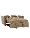Divano 2 posti con letto estraibile cappuccino 135x93x78H Eiri