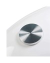 Tavolino da salotto con piano in vetro ovale e struttura bianco lucido 115x65x40 Miranda