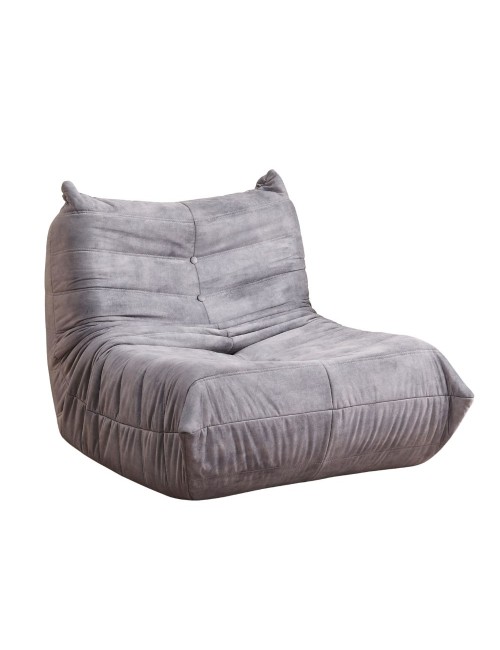 Poltrona in morbida schiuma e rivestita in tessuto grigio chiaro Horace – Comfort e relax in ogni ambiente