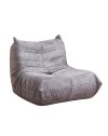 Poltrona in morbida schiuma e rivestita in tessuto grigio chiaro Horace – Comfort e relax in ogni ambiente