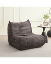 Poltrona in morbida schiuma e rivestita in tessuto grigio scuro Horace – Comfort e relax in ogni ambiente