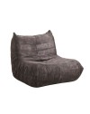 Poltrona in morbida schiuma e rivestita in tessuto grigio scuro Horace – Comfort e relax in ogni ambiente